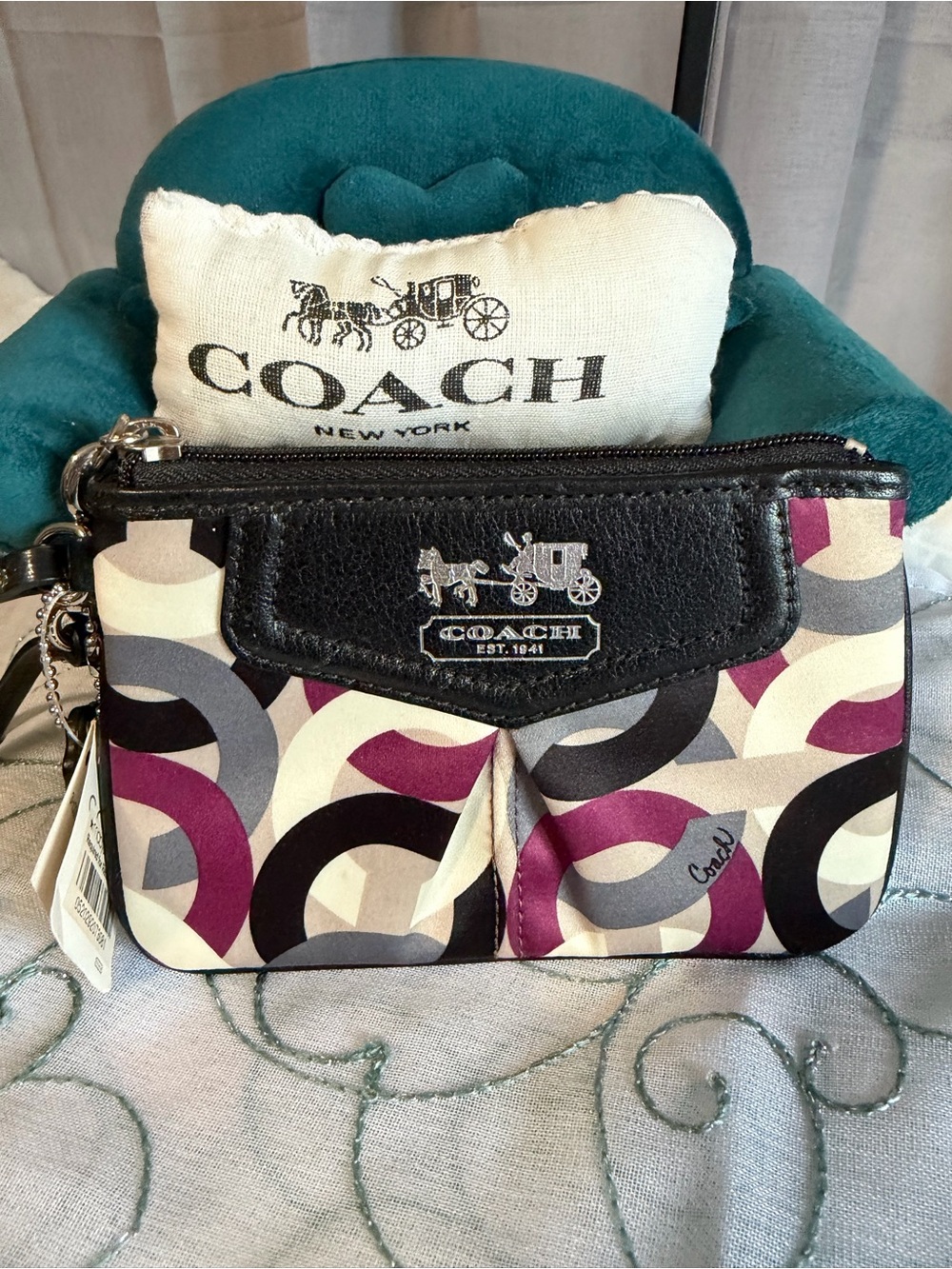 Coach Madison Op Art Wristlet